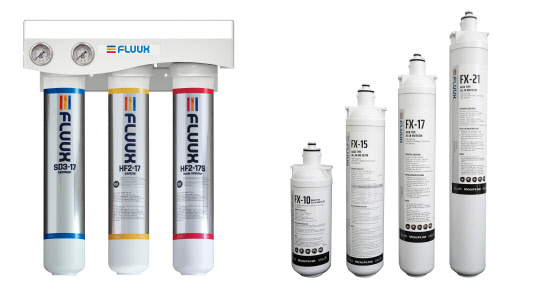 마이크로필터 상업용 정수필터 '플럭스' 필터제품. <청호나이스 제공>